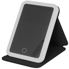 沛莉緹Panatec LED補光折疊化妝鏡-大尺寸 K-537 高清美妝鏡 觸控式補妝鏡 梳妝鏡 桌面鏡, 黑色