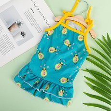 【格森】新款狗衣服 比熊泰迪春夏寵物貓咪裙子, 印花吊帶裙子14,L, 1個