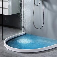 무타공마켓 재단가능 접착식 2세대 샤워부스 물막이 고급형, 그레이 1.5M, 1개