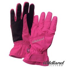 Wildland 荒野女PR棉防水防風觸控手套W2003-09桃紅色(登山屋), 1個, S
