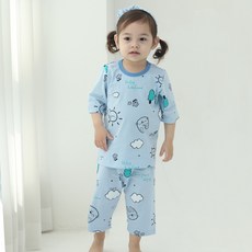 잼베이비 7부 유아동 편면 가볍고 부드러운 실내복 잠옷세트
