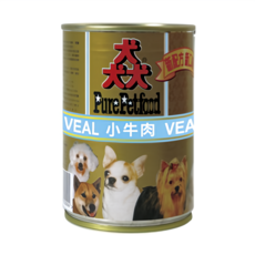 PURE 猋 純牛肉 小牛肉 犬貓罐頭 385g, 1個