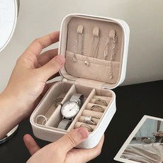 루시아이 휴대용 미니 악세사리 보관함, 1개, 블랙, ONE SIZE