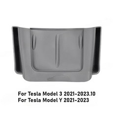 테슬라 모델 3 Y 용 무선 충전 패드 중앙 제어 보관함 실리콘 매트 사이드 포켓 자동차 액세서리 -, [02] M3Y Grey Pocket