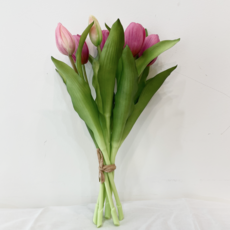 플랜쳐 망고 튤립조화 부케 꽃다발 생화같은조화, 연보라, 1개