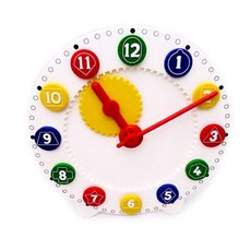 아이 흥미유발 시간 도형 배우기 시계 학습교구 유아 두뇌발달 놀이교실 키즈 수개념 6세