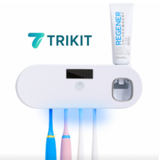 [99.99%살균] 트라이키트 태양광충전 UV-C 칫솔살균기 디스펜서