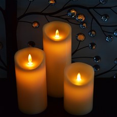 폴라홈 LED 양초 흔들리는 촛불 전자 캔들 건전지 리모컨 지름9cm 높이17.5cm 대형, 특대-지름 9cm x 22.5cm