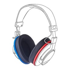 YAXI stPad2 LR(레드&블루) 이어패드 소니 MDR7506/900ST용, stPad2-LR