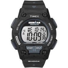 Timex 아이언맨 인듀어 30 쇼크 패스트 랩 남성용 손목시계 풀사이즈 블랙/실버톤/블루 (T5K195)