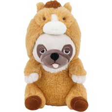 리브하트 프리미엄 네무네무 애니멀 후드 퍼그 안는 인형 S