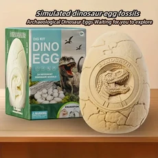 1+1 공룡 화석 알 발굴 키트 교육용 장난감 미니 공룡 피규어 포함, 2개