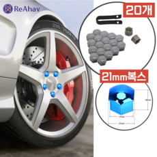 레아하브 볼트쉴드 타이어휠너트, 그레이, 20개