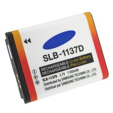 SLB-1137D SLB 카메라 배터리 호환 삼성 NV100HD TL34HD NV106 HD i85 i100 L74 i80 NV1 NV24HD NV40 1137D 1100mAh, [01] 1 Piece 배터리, 1개