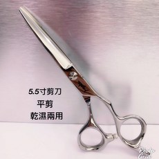 【愛美髮品】贈剪髮圍巾 專業美髮剪刀 亮面 5.5寸剪刀 平剪 乾濕兩用 設計師剪刀, 1個