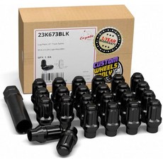 휠 액세서리 부품 24개 M14x2 나사산 ET 볼륨 아콘 1.80인치 길이 스플라인 러그 너트 검정색 트럭 육각 렌치 포드 F-150 익스페디션 링컨 내비게이터용 스페이서와