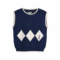 컬리수 아동 아가일 니트 베스트C231VEG51P