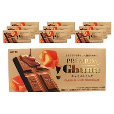LOTTE 日本樂天 頂級Ghana焦糖牛奶巧克力, 10個, 70g