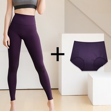 레깅스 퍼플 이너팬츠 세트 요가복 필라테스복 운동복 쫄바지 팬티 퍼플 S M L