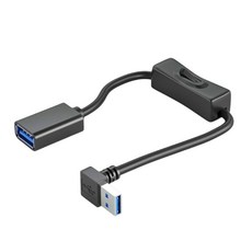 USB 3.0 확장 케이블 수컷에서 여성 익스텐더 코드 PC 컴퓨터를위한 스위치와 높은 데이터 전송 USB 램프 팬, 05 90 degree A_05 2m, 2m