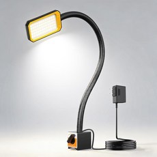 LED 기계 조명 구스넥 램프 클램프 온 구스넥 라이트 u2014 2500루멘 120볼트 클램프 베이스 공작 기계 및 선반용 산업용 조명 작업 램프로 이상적임 25W, M1202