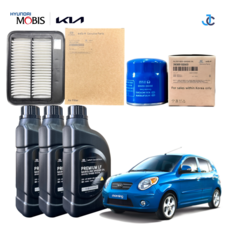 기아 모닝 SA 순정 엔진오일세트 1대분, 1세트, 뉴모닝 SA 1.0 가솔린(10년~11년)