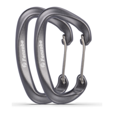 12kn 경량 내구성 알루미늄 카라비너 클립 D형 카라비너 (2팩), 2개, 회색