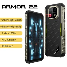 Ulefone Armor 22 안드로이드 1316GB (8 + 8GB RAM )128GB/256GB ROM 6.58 인치 120Hz 6600mAh 33WNFC64MP, 02 Green, 01 8G, 02 128G