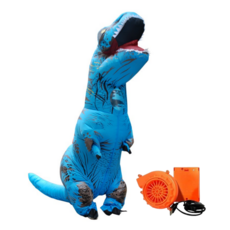 더루비샵 에어슈트 할로윈 코스프레의상 공룡풍선옷, 1개, L(키150-190) 티라노블루 에어슈트