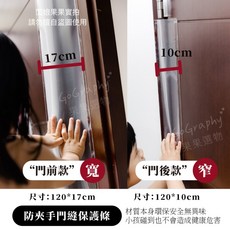 GoGraphy 門縫防夾手保護條, 門後款-120*10CM, 1個