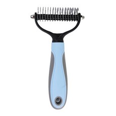 애완 동물 모피 매듭 커터 개 손질 흘리기 도구 애완 동물 고양이 머리 제거 빗 브러시 양면 애완 동물 제품 공급 업체 Dematting, [02] Large 17x9cm, 파란색, 1개