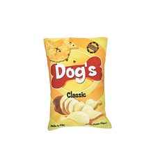 洋芋片造型藏食玩具 寵物玩具 狗狗愛玩 發聲玩具 益智玩具 尋寶玩具, 黃色, 1個