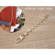 達芙妮 延長鏈 裝飾鏈 皮包鏈條 台灣現貨肩帶加長包鏈改造包包改造配件鏈帶配件鏈條加長皮包改造鏈條背帶背帶加長鍊子延長鍊, 1個, 30cm,搭按壓圓圈