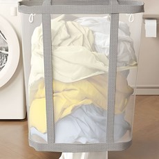 다성 접이식 대용량 빨래 세탁 바구니, 그레이