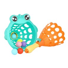 KesB 개구리 캐치볼 놀이 세트 2647 찍찍이 생일 아동 장난감 유치원 운동, 1세트