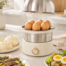 파르셀 계란찜기 에그쿠커 2단 올스텐 타이머 SUS304, CES-397W