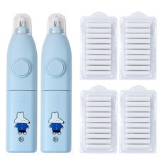 전동 지우개 2p + 리필 지우개 40p, 파랑, 1세트