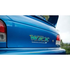 SUBARU WRX STI IMPREZA GC8 後車箱貼紙 貼紙組 標誌 徽章, 白底線, 1個