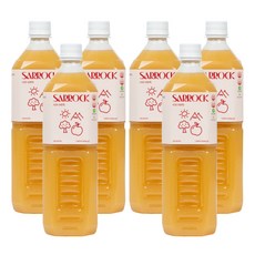 1L대용량 100프로 NFC 착즙주스 사과 샤르락 물한방울도 넣지 않은 사과즙 해썹, 6개, 1L