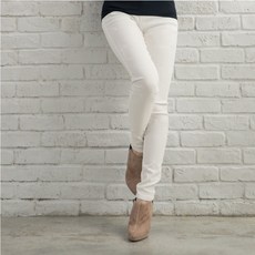 貝柔6%高彈力顯瘦美型褲-白色，高腰提臀、透氣舒適、展現完美曲線, 白色-M