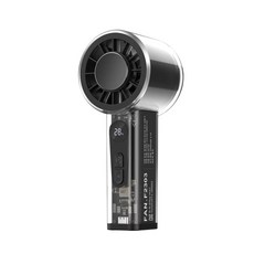 KLIFE 휴대용 에어컨 선풍기 100단 급속 냉각 대용량 5000mAh 초장 지속 전지 무선 핸디 손선풍기, 블랙