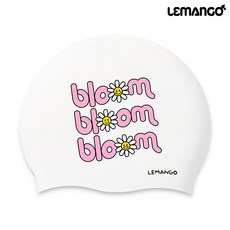 르망고 실리콘 수영모 블루미 화이트, 1개, 화이트(white)