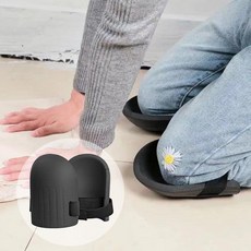 지구봄 간편하게 착용하는 쪼그림 무릎보호대 2p, 블랙, 1개