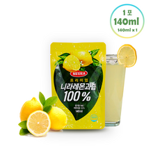 프리미엄 니라 레몬과즙 100% 호주산 NFC 착즙 주스 140ml, 1개