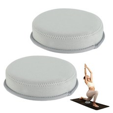 ECOESPTI 요가 무릎 패드 3.8cm1.57인치 두께 메모리 폼 및 EPE 폼 팔꿈치 손목 손 머리 필라테스 운동 매트 라이트 그레이 2개 158043