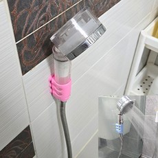 샤워기 흡착식 거치대 실리콘 빨판 홀더 탈부착 샤워기 걸이, 핑크, 본상품선택