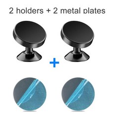 차량용 휴대폰 거치대 자기 자동차 전화 홀더 360도 회전 휴대 스탠드 자석 마운트 브래킷 아이폰호환 호환 13 12 삼성호환 Redmi Xiaomi, [06] 2pcs Black