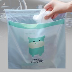 원밀스토어 접착형 쓰레기봉투 15개 다용도쓰레기통, 토끼