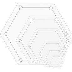 퀼팅 템플릿 6개의 육각 아크릴 자 패치워크 DIY 재봉 공예를 위한 1/4인치 솔기 허용 1인치 1.5인치 2인치 3인치 4인치 5인치, 퀼팅 템플릿 6개의 육각 아크릴 자 패치워크 DIY 재
