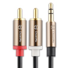 【川木】3.5mm轉RCA音源線 音頻線 2RCA立體 公對公 手機電腦連接線 (0.5米-5米), 1個, 無